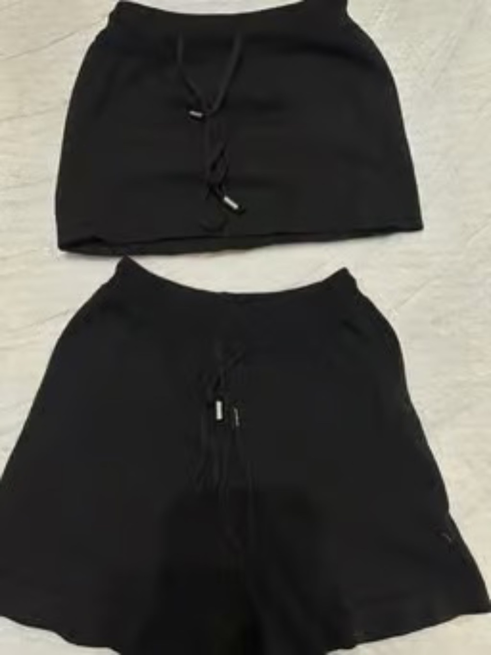 FASHION NOVA SIZE MEDIUM M SHORTS & TUBE TOP SET BLACK LOT5772